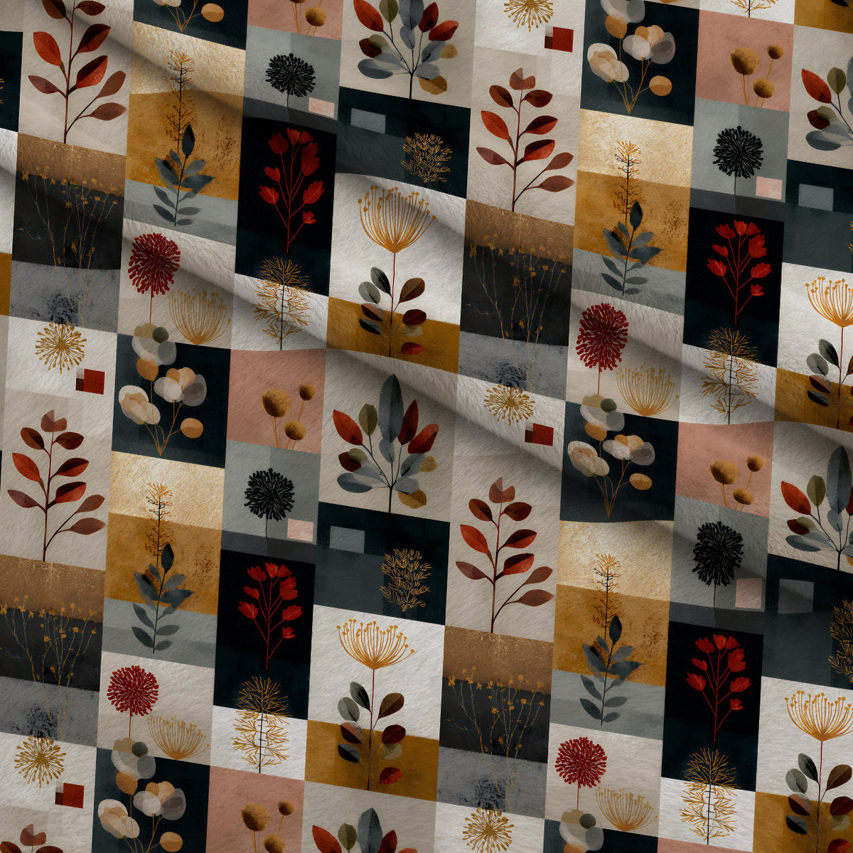 Herbarium Quilt Pattern 8 Minky Fabric