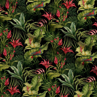 Hibiscus Paradise Pattern 1 Minky Fabric