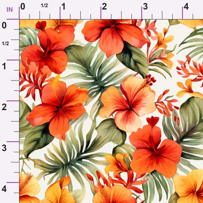 Hibiscus Paradise Pattern 12 Minky Fabric