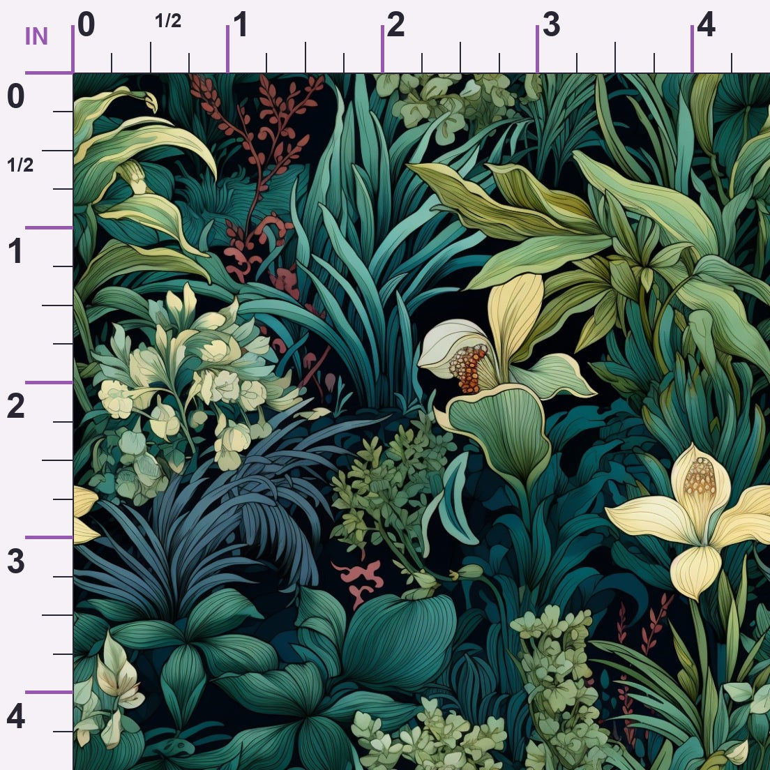 Hibiscus Paradise Pattern 2 Minky Fabric