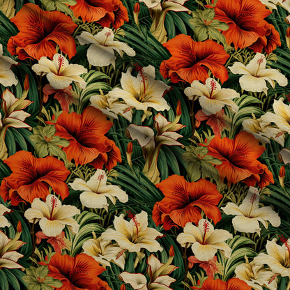 Hibiscus Paradise Pattern 4 Minky Fabric