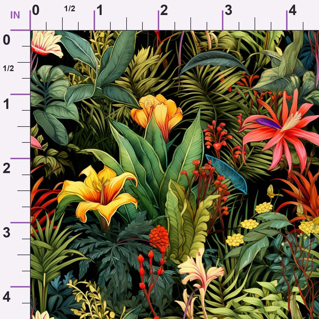 Hibiscus Paradise Pattern 6 Minky Fabric