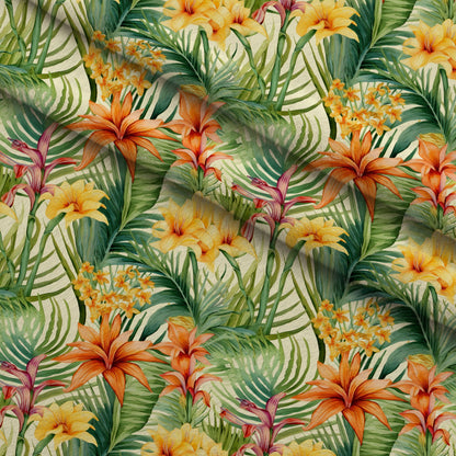 Hibiscus Paradise Pattern 9 Minky Fabric