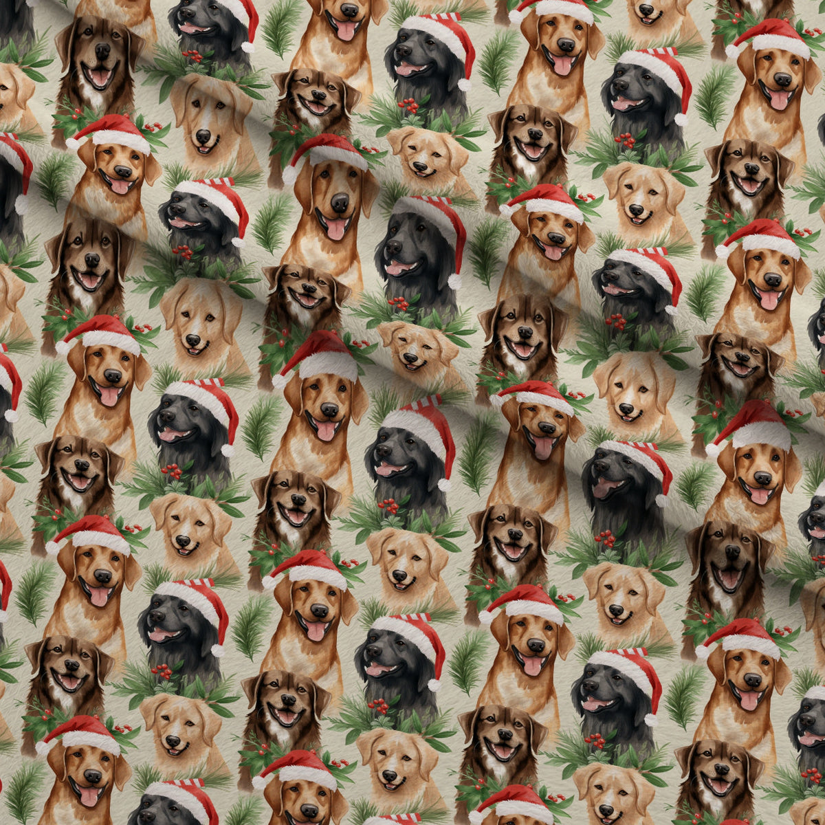 Holiday Pups Pattern 1 Minky Fabric
