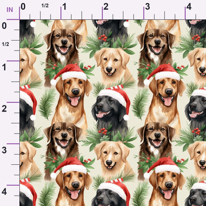 Holiday Pups Pattern 1 Minky Fabric