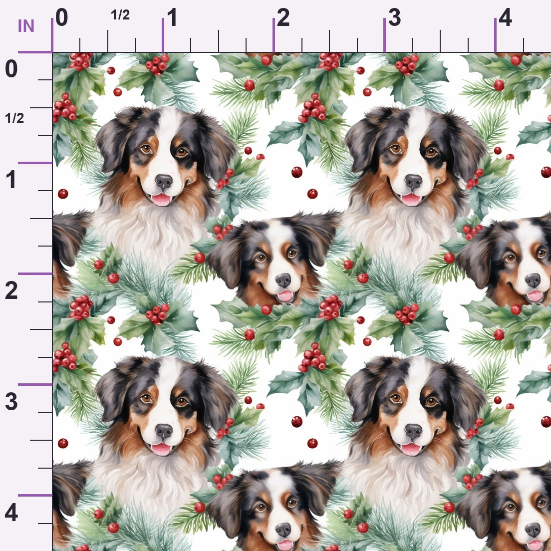 Holiday Pups Pattern 10 Minky Fabric