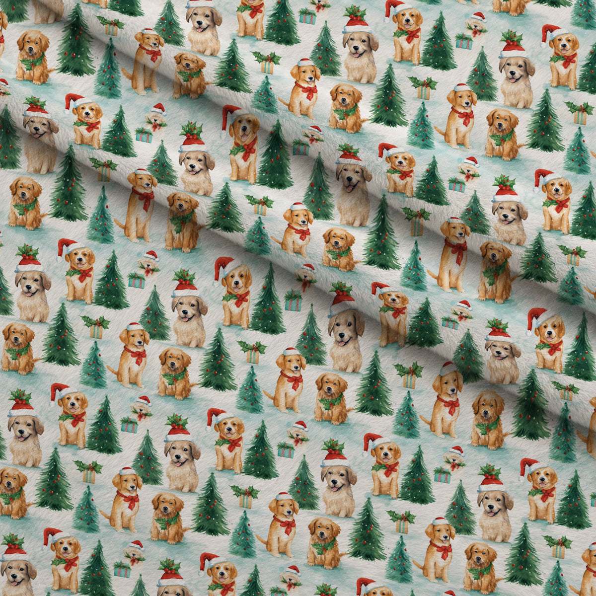 Holiday Pups Pattern 12 Minky Fabric