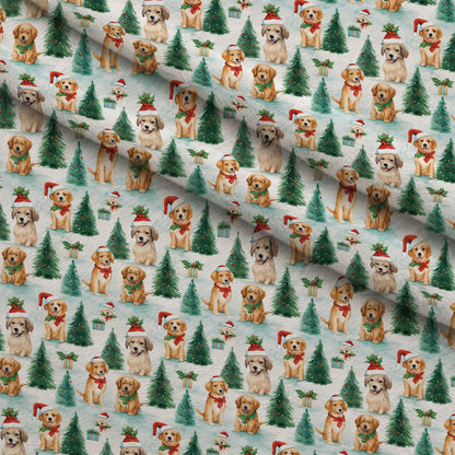 Holiday Pups Pattern 12 Minky Fabric
