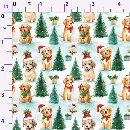 Holiday Pups Pattern 12 Minky Fabric