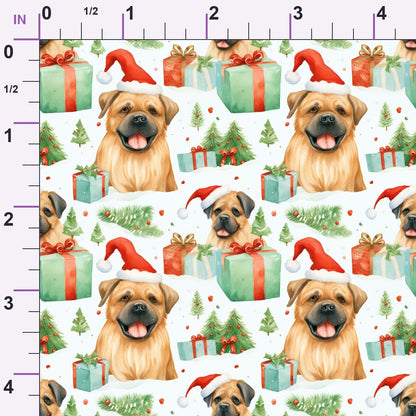 Holiday Pups Pattern 4 Minky Fabric