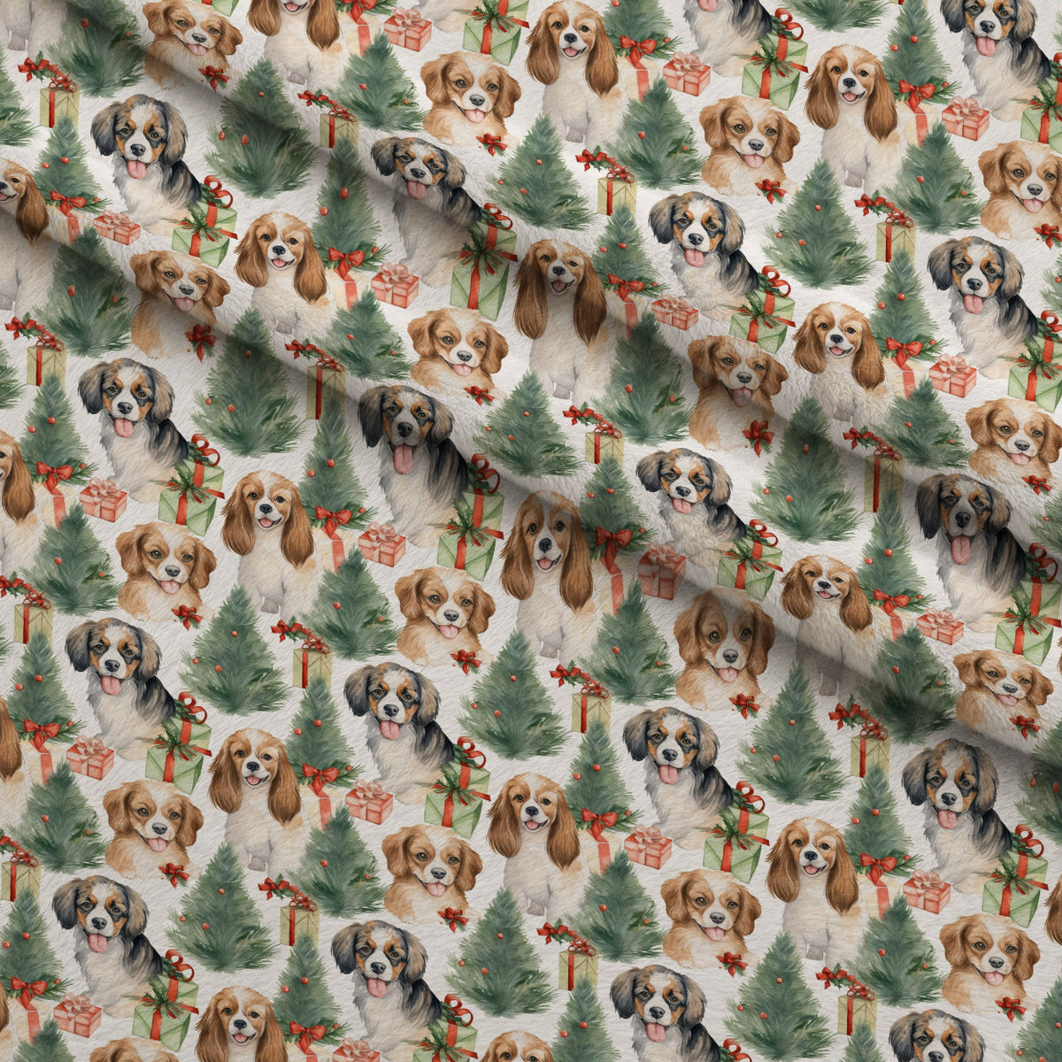 Holiday Pups Pattern 5 Minky Fabric