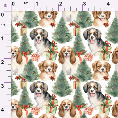 Holiday Pups Pattern 5 Minky Fabric