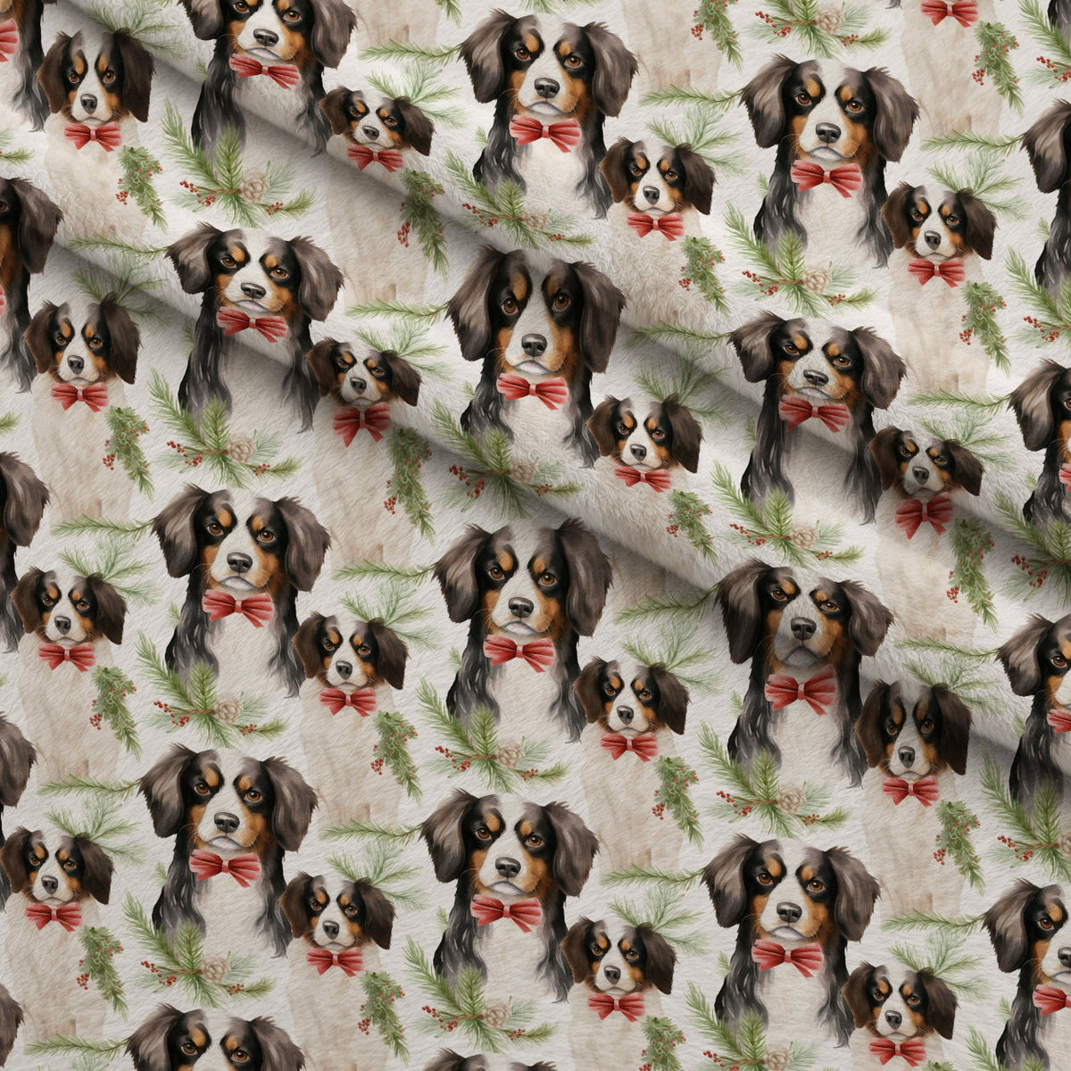 Holiday Pups Pattern 6 Minky Fabric