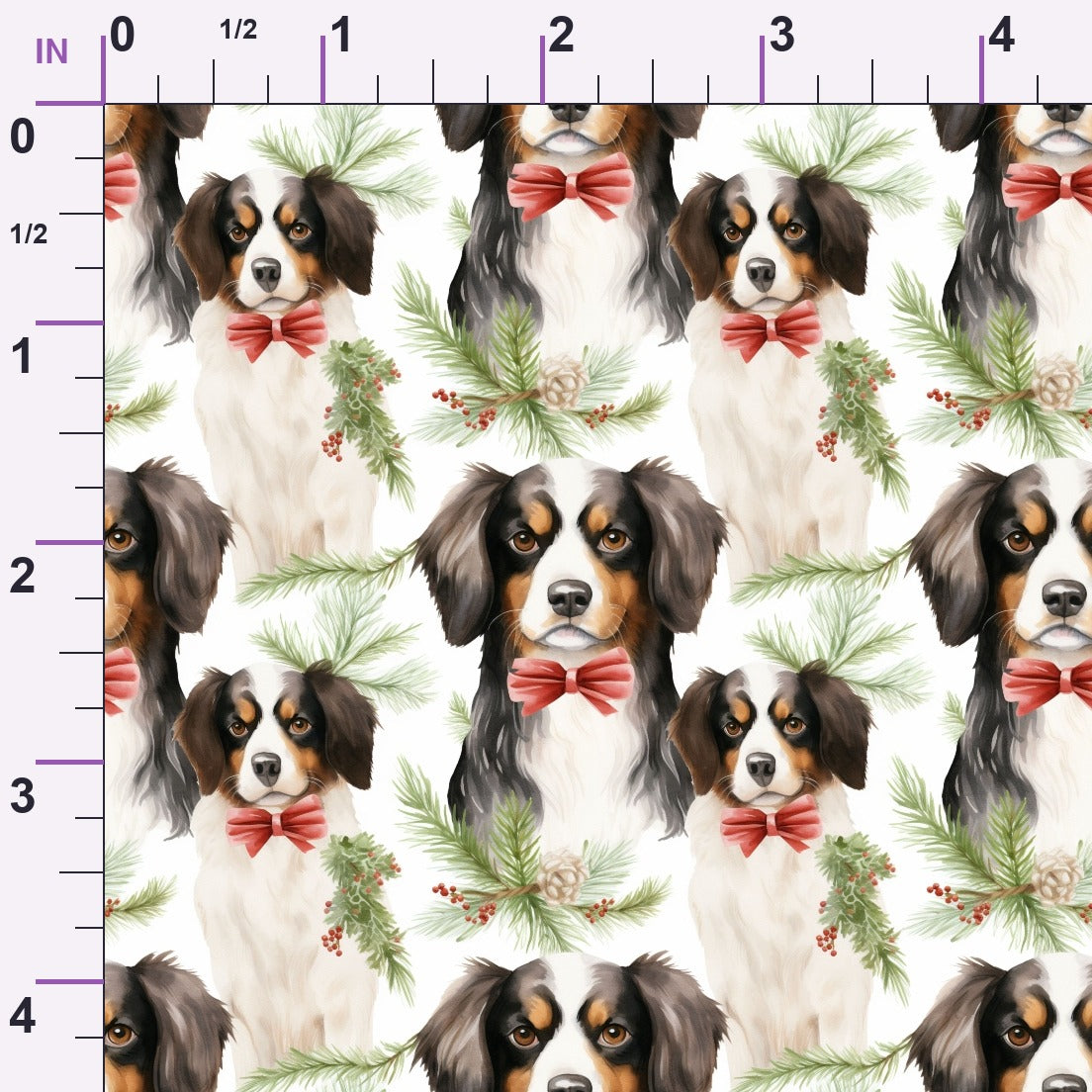 Holiday Pups Pattern 6 Minky Fabric