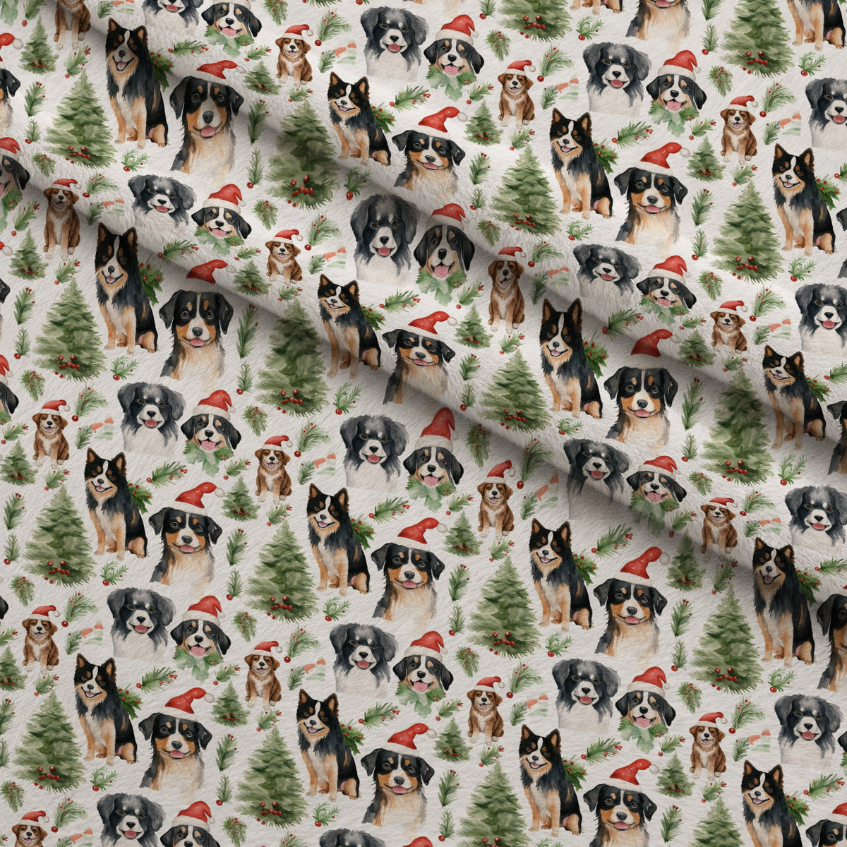 Holiday Pups Pattern 7 Minky Fabric