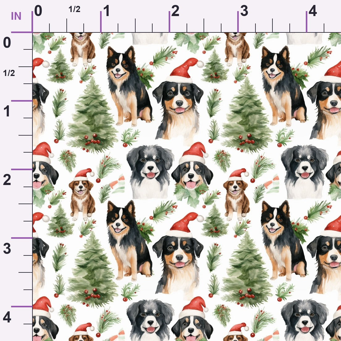 Holiday Pups Pattern 7 Minky Fabric