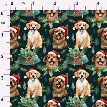 Holiday Pups Pattern 9 Minky Fabric
