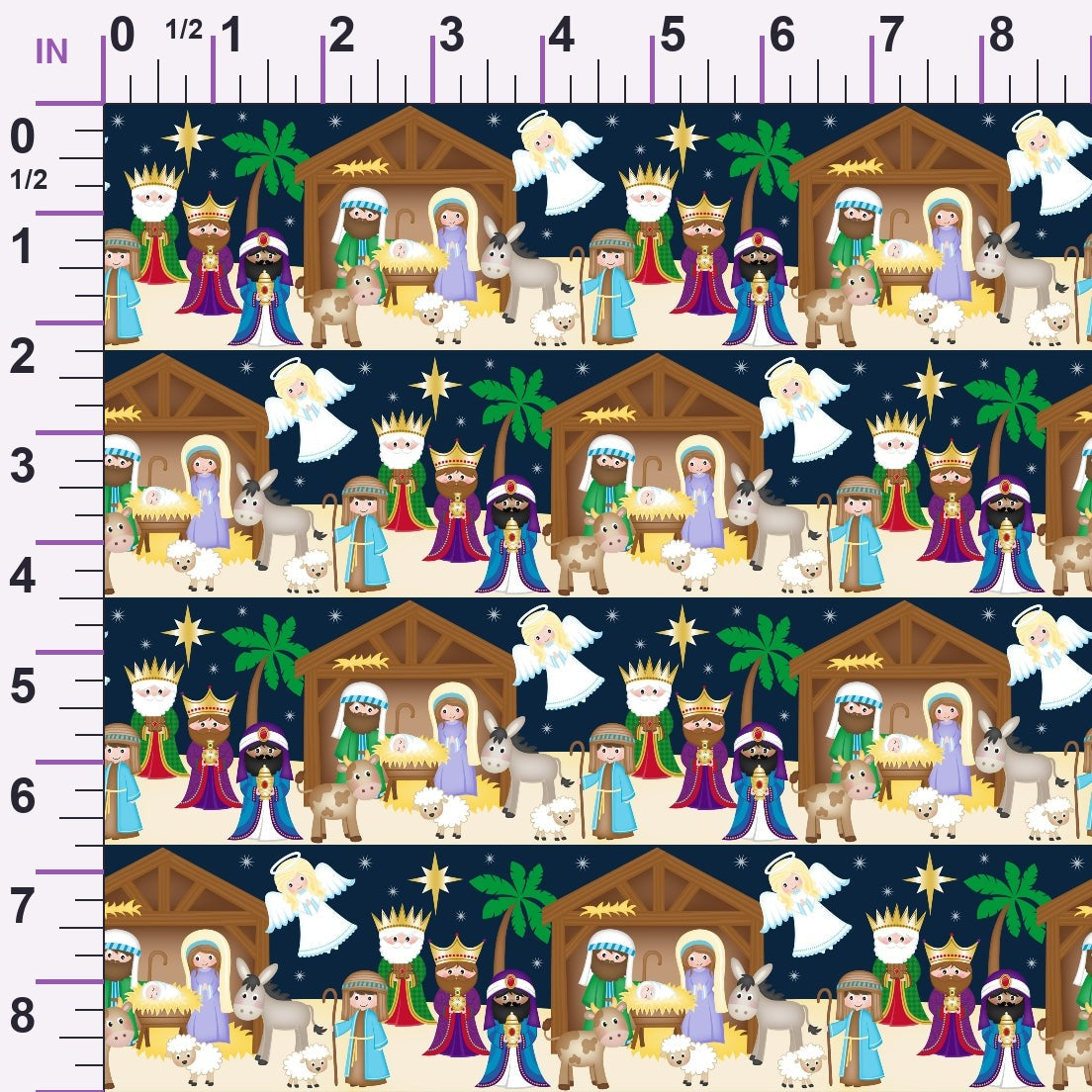 Holy Night Pattern 5 Minky Fabric