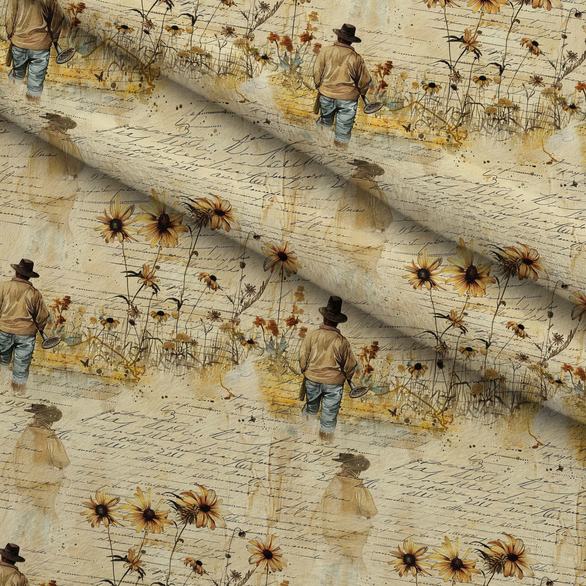 Homestead Ledger Pattern 36 Minky Fabric
