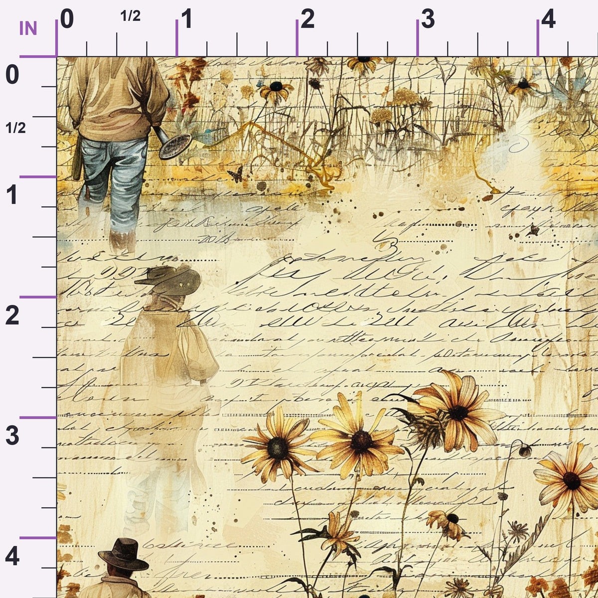 Homestead Ledger Pattern 36 Minky Fabric