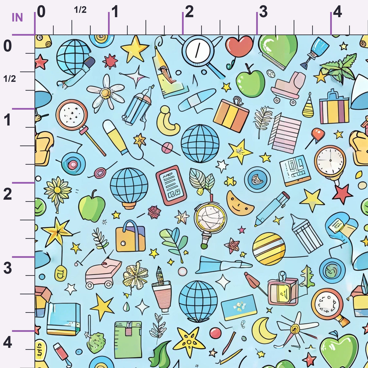 Homework Doodles Pattern 13 Minky Fabric