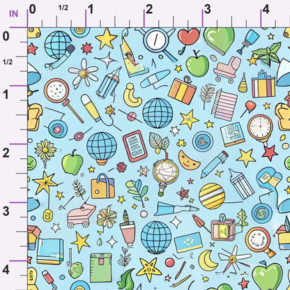 Homework Doodles Pattern 13 Minky Fabric