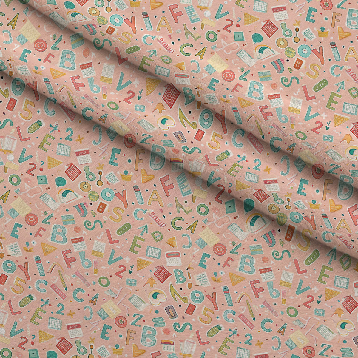 Homework Doodles Pattern 3 Minky Fabric