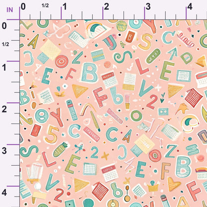 Homework Doodles Pattern 3 Minky Fabric