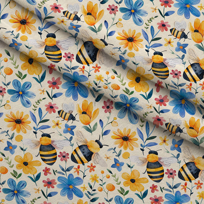 Honey Meadow Pattern 1 Minky Fabric