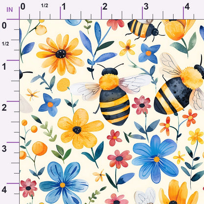 Honey Meadow Pattern 1 Minky Fabric