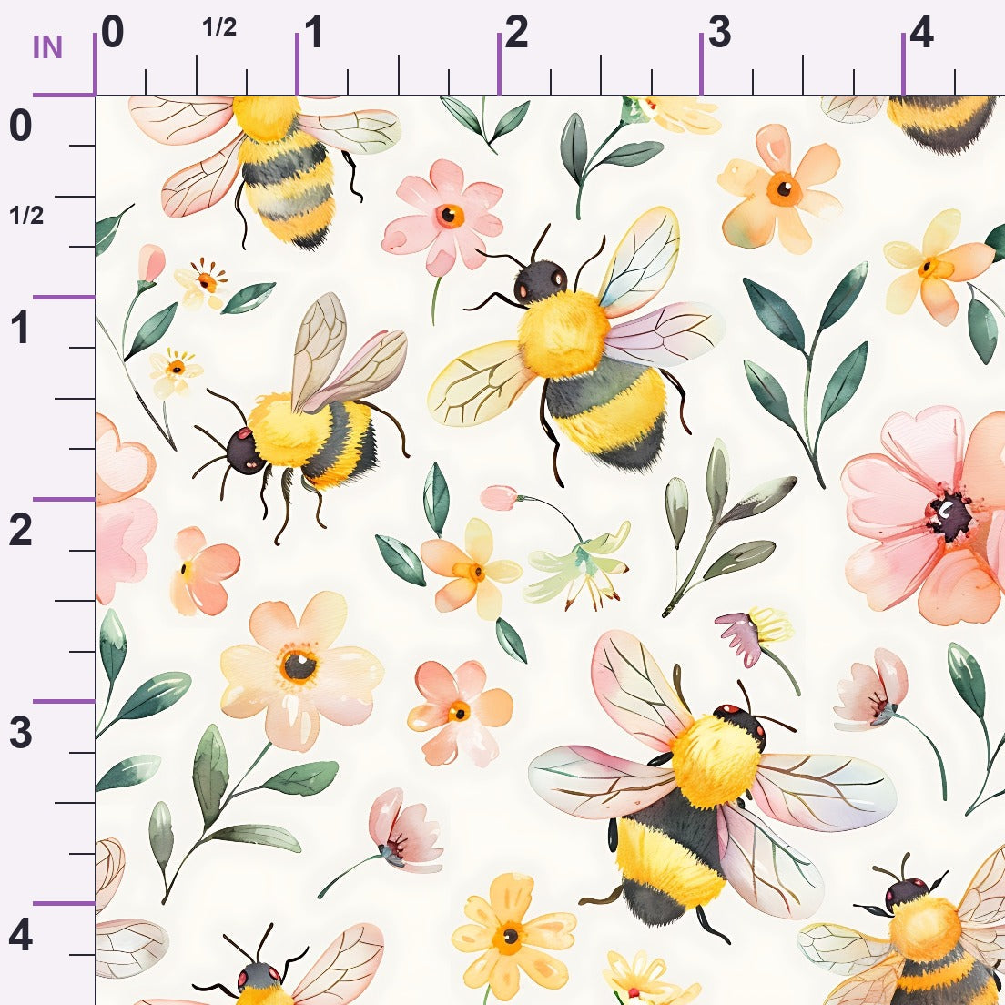 Honey Meadow Pattern 16 Minky Fabric
