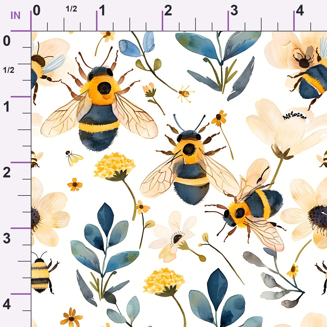 Honey Meadow Pattern 3 Minky Fabric