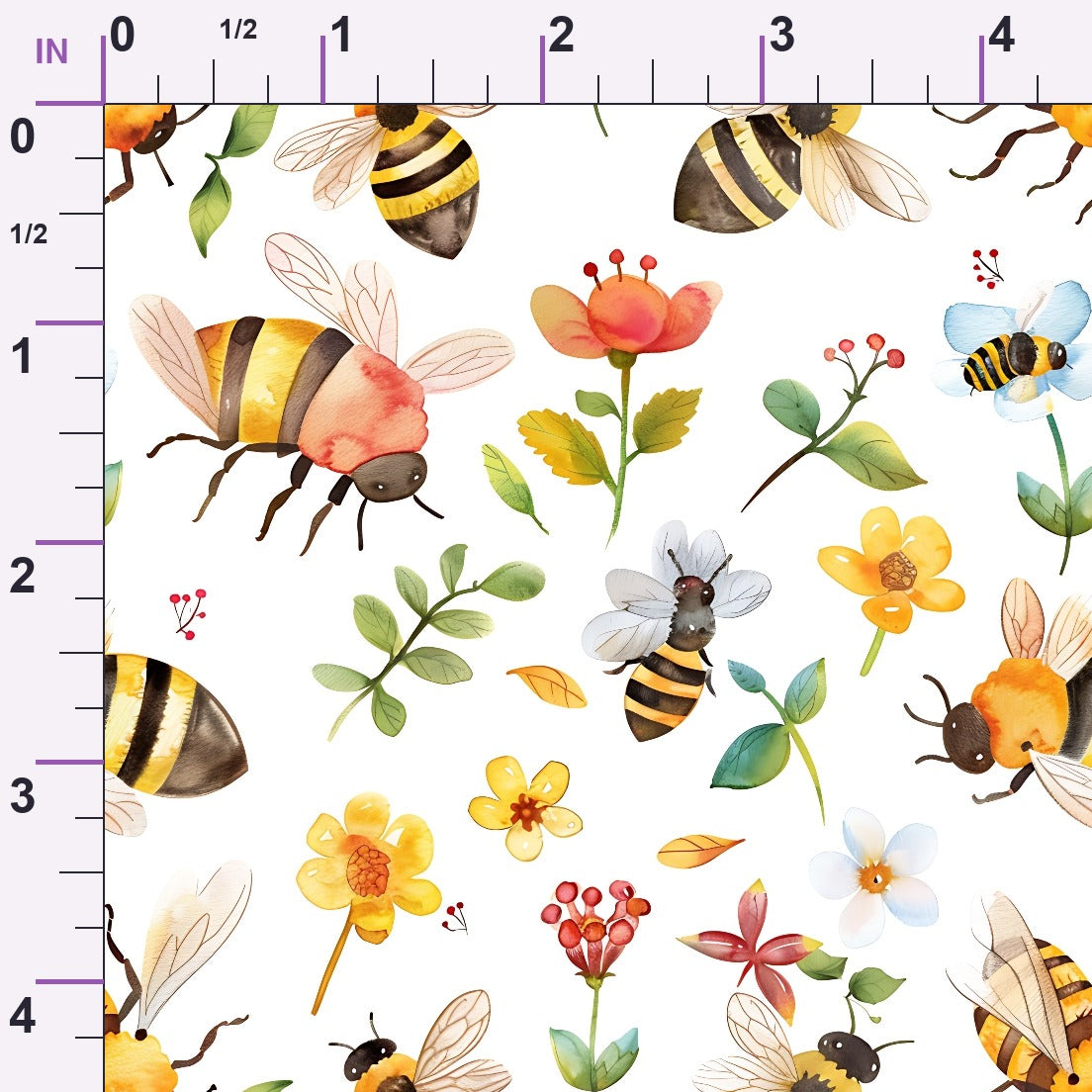 Honey Meadow Pattern 4 Minky Fabric