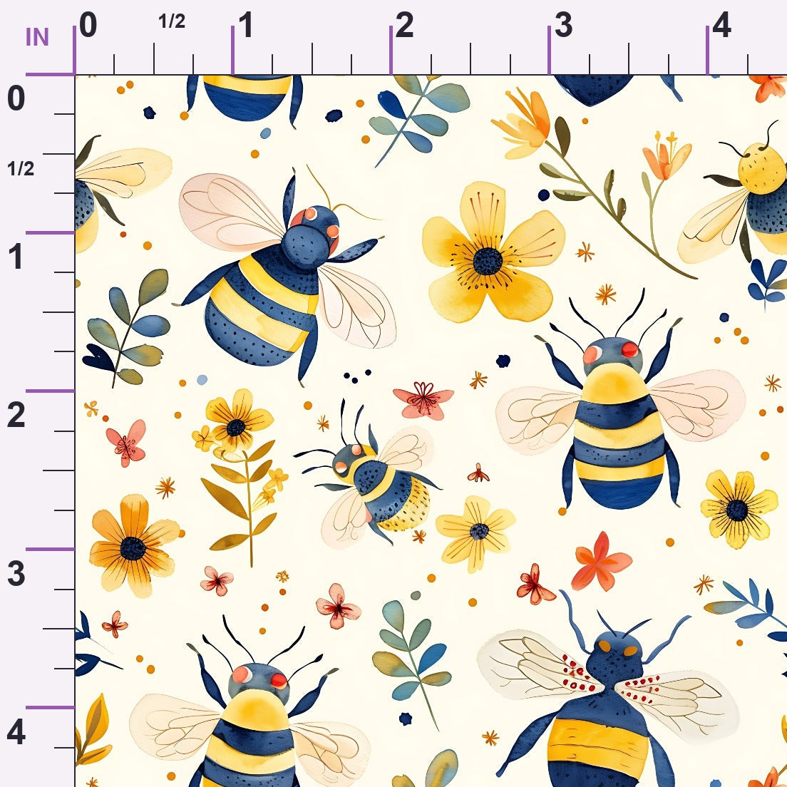 Honey Meadow Pattern 5 Minky Fabric
