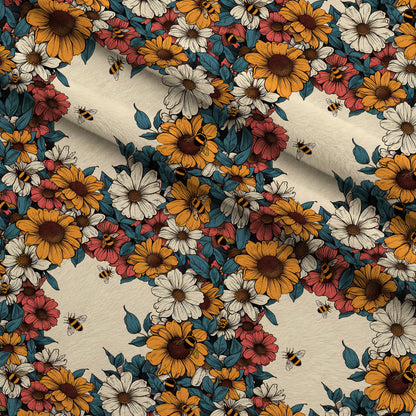 Honeycomb Blooms Pattern 14 Minky Fabric