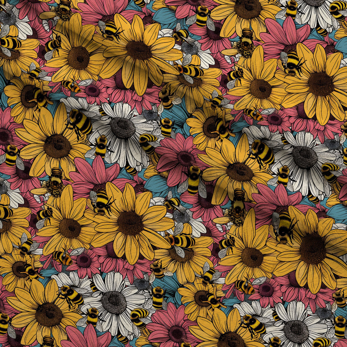 Honeycomb Blooms Pattern 16 Minky Fabric