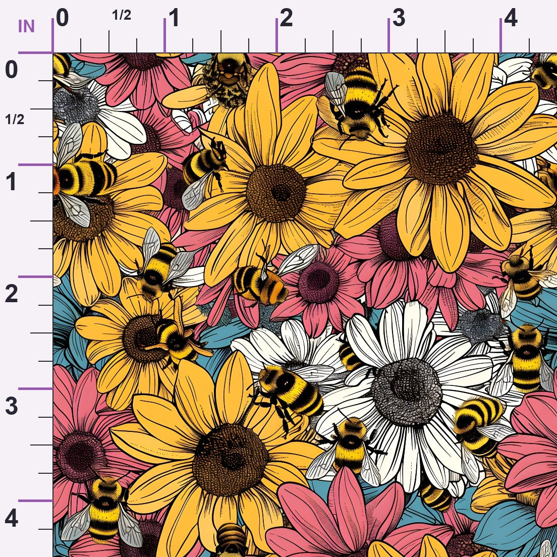 Honeycomb Blooms Pattern 16 Minky Fabric