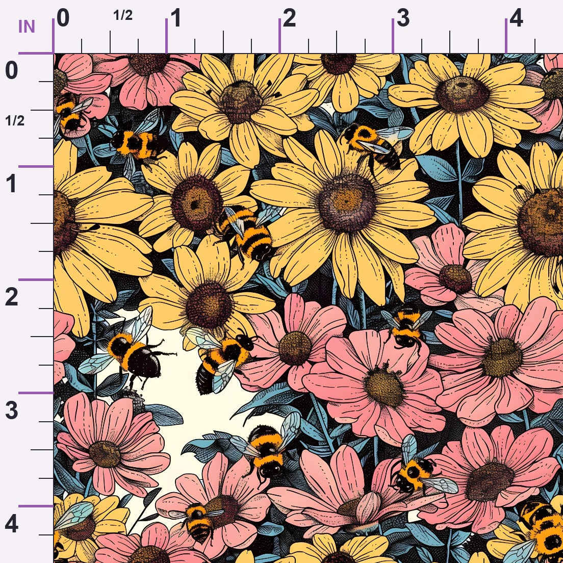 Honeycomb Blooms Pattern 17 Minky Fabric