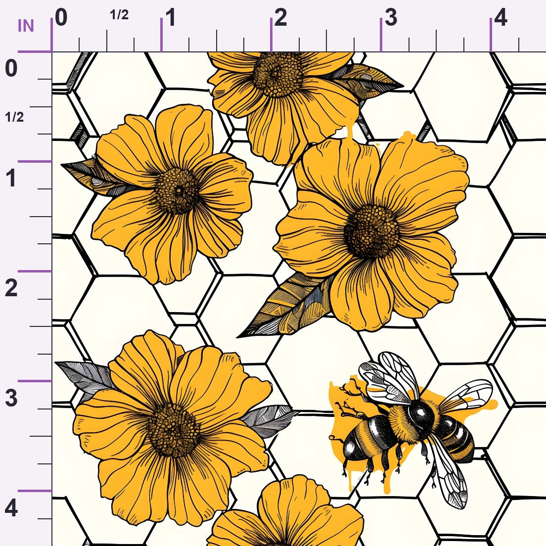 Honeycomb Blooms Pattern 19 Minky Fabric