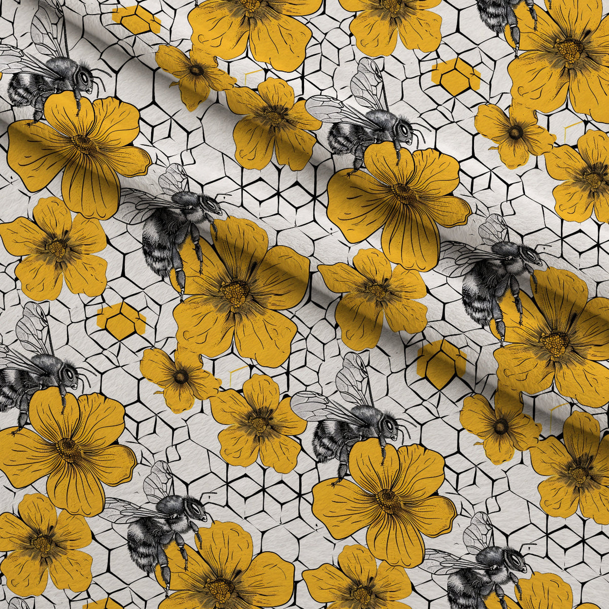 Honeycomb Blooms Pattern 20 Minky Fabric