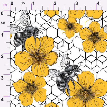 Honeycomb Blooms Pattern 20 Minky Fabric