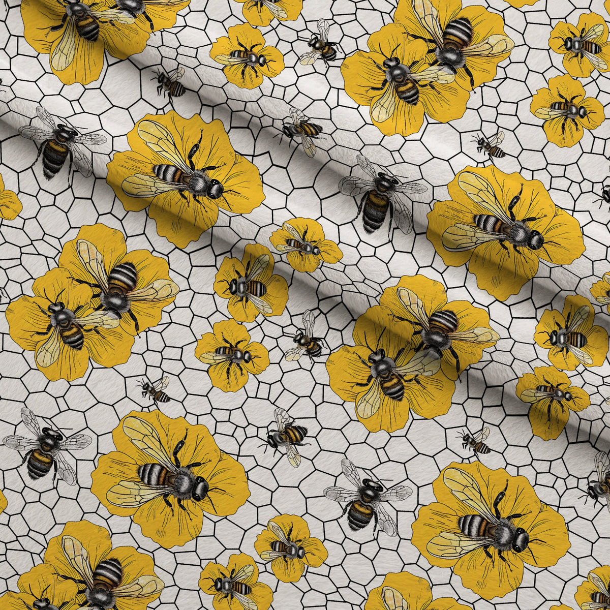 Honeycomb Blooms Pattern 21 Minky Fabric