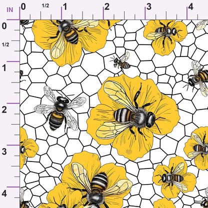 Honeycomb Blooms Pattern 21 Minky Fabric
