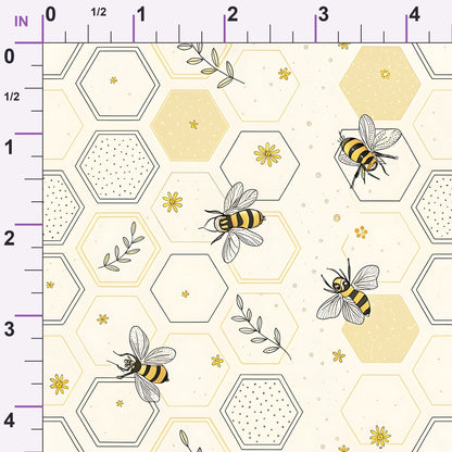 Honeycomb Harvest Pattern 12 Minky Fabric