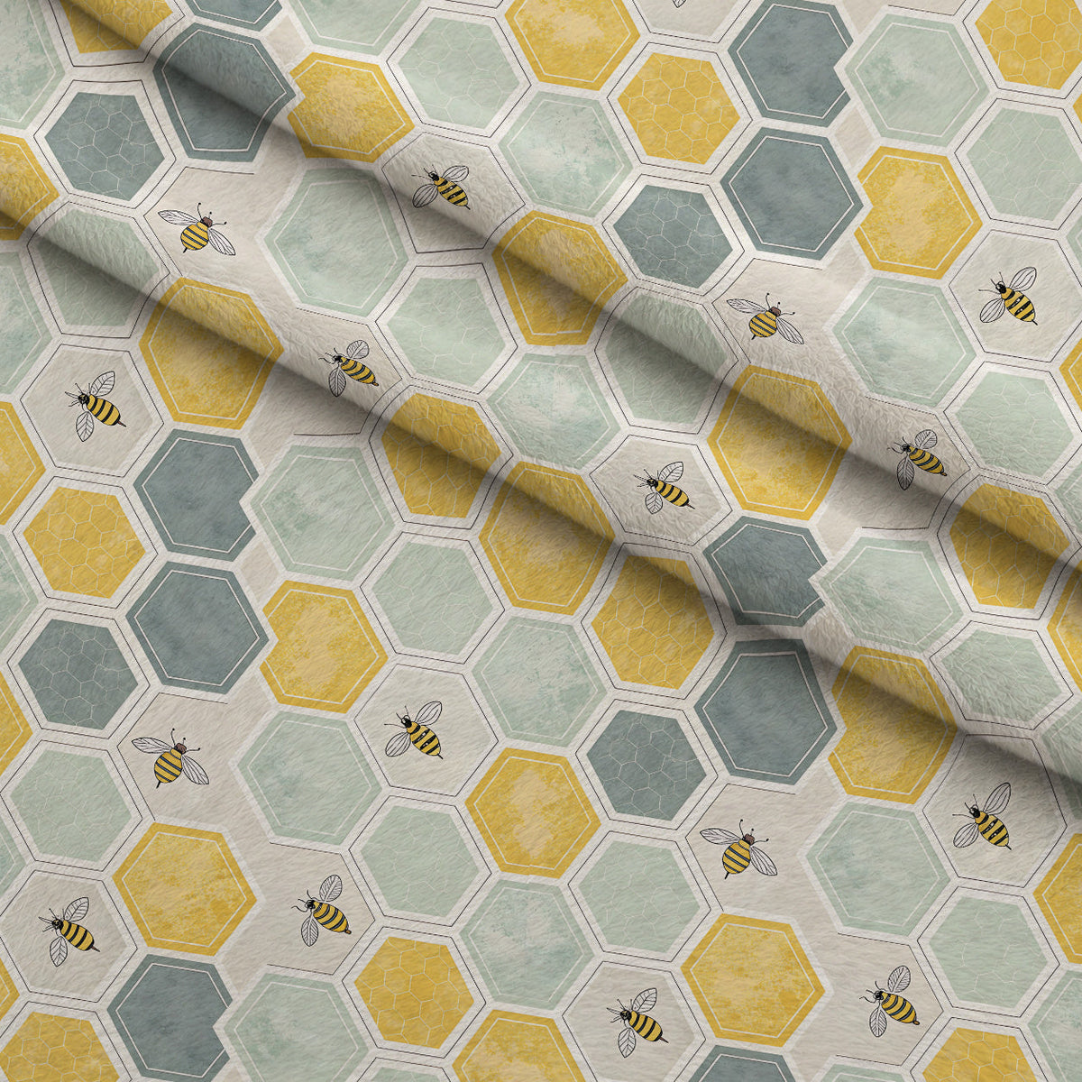 Honeycomb Harvest Pattern 16 Minky Fabric