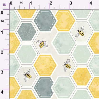 Honeycomb Harvest Pattern 16 Minky Fabric