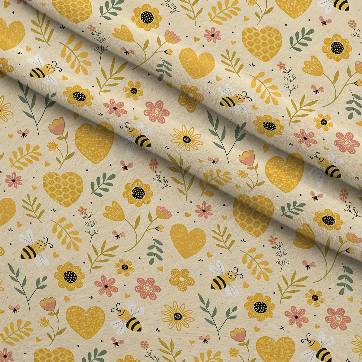 Honeycomb Harvest Pattern 21 Minky Fabric
