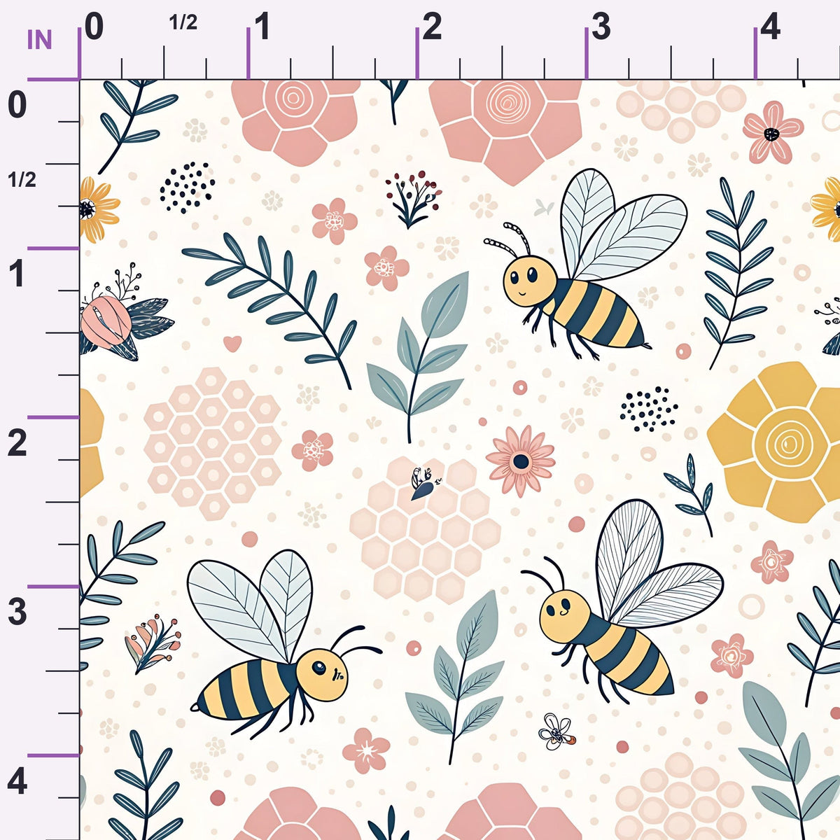 Honeycomb Harvest Pattern 5 Minky Fabric