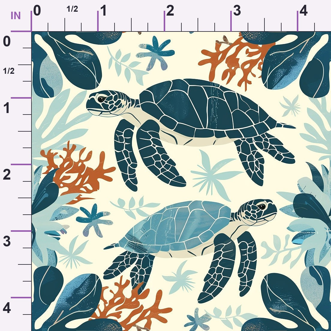 Honu Tides Pattern 3 Minky Fabric