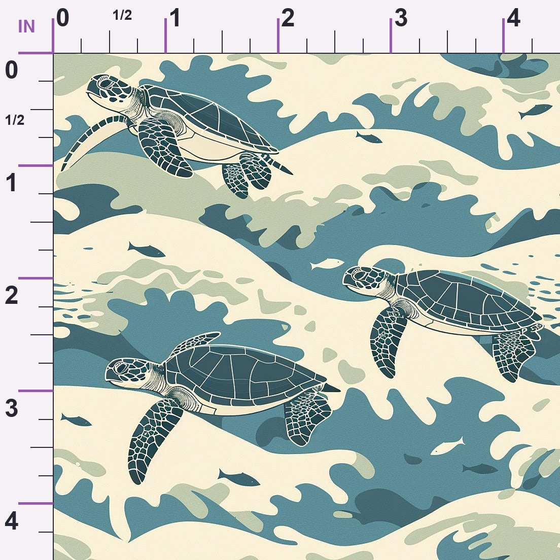 Honu Tides Pattern 4 Minky Fabric